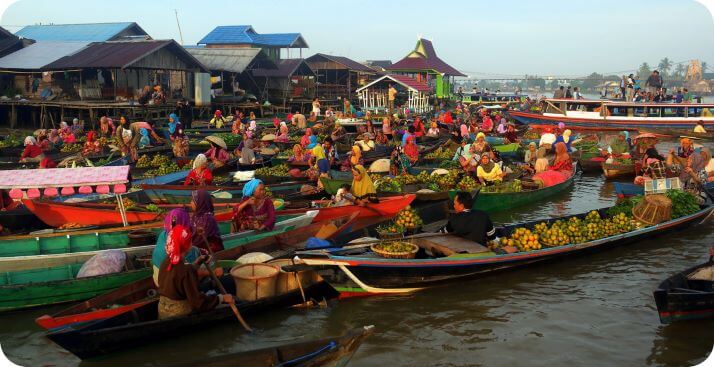 Pasar Terapung Lok Baintan, Kalimantan Selatan - KAWASAN.info